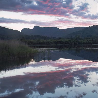 Langdale from Elterwater, late evening colours and tones